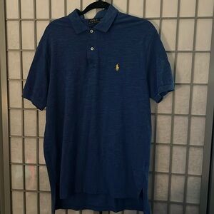 Mens blue classic fit short sleeve polo by Ralph Lauren. Vguc.